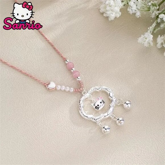 💲1⃣▶▶Hello kitty BELLS  necklace rope design women /girls - Picture 1 of 6